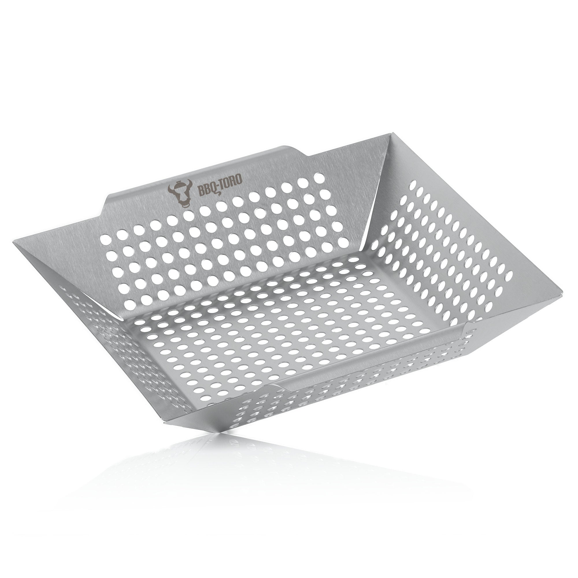 Panier à griller, acier inoxydable, 30 x 30 x 5,5 cm