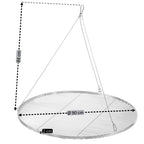 Dreibein Grill, 119 - 184 cm, Edelstahl, inkl. Grillrost