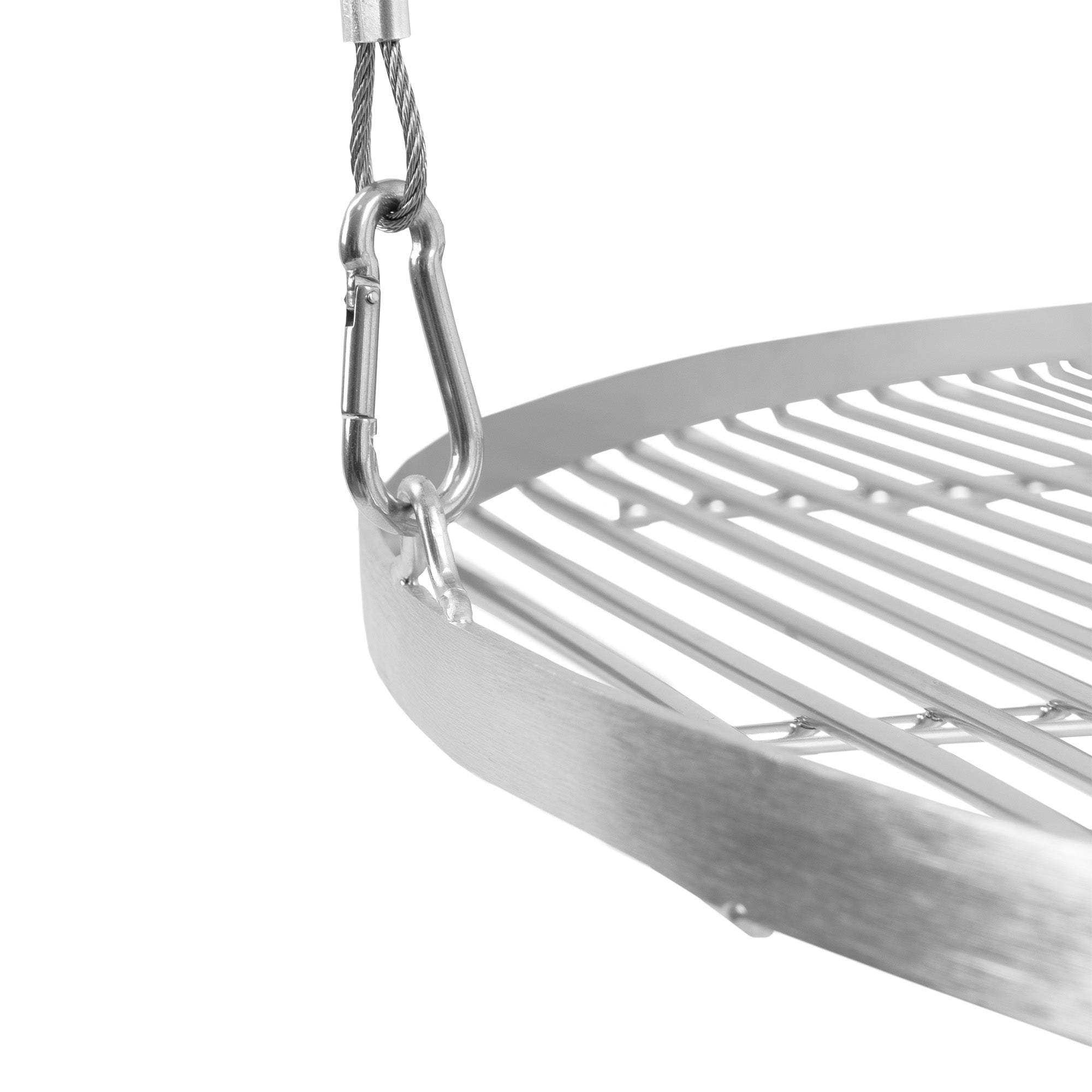 Grillrost, Edelstahl, rund, inkl. Seilaufhängung