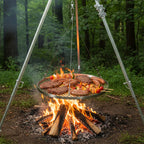 Grillrost, Edelstahl, rund, inkl. Seilaufhängung