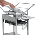 Flip Grill, Edelstahl, mit 360° drehbarem Grillrost und höhenverstellbarer Kohlewanne