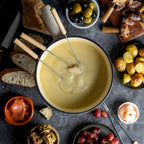Fondue, Set 9-teilig, 2 Liter, Gusseisen, für 6 Personen
