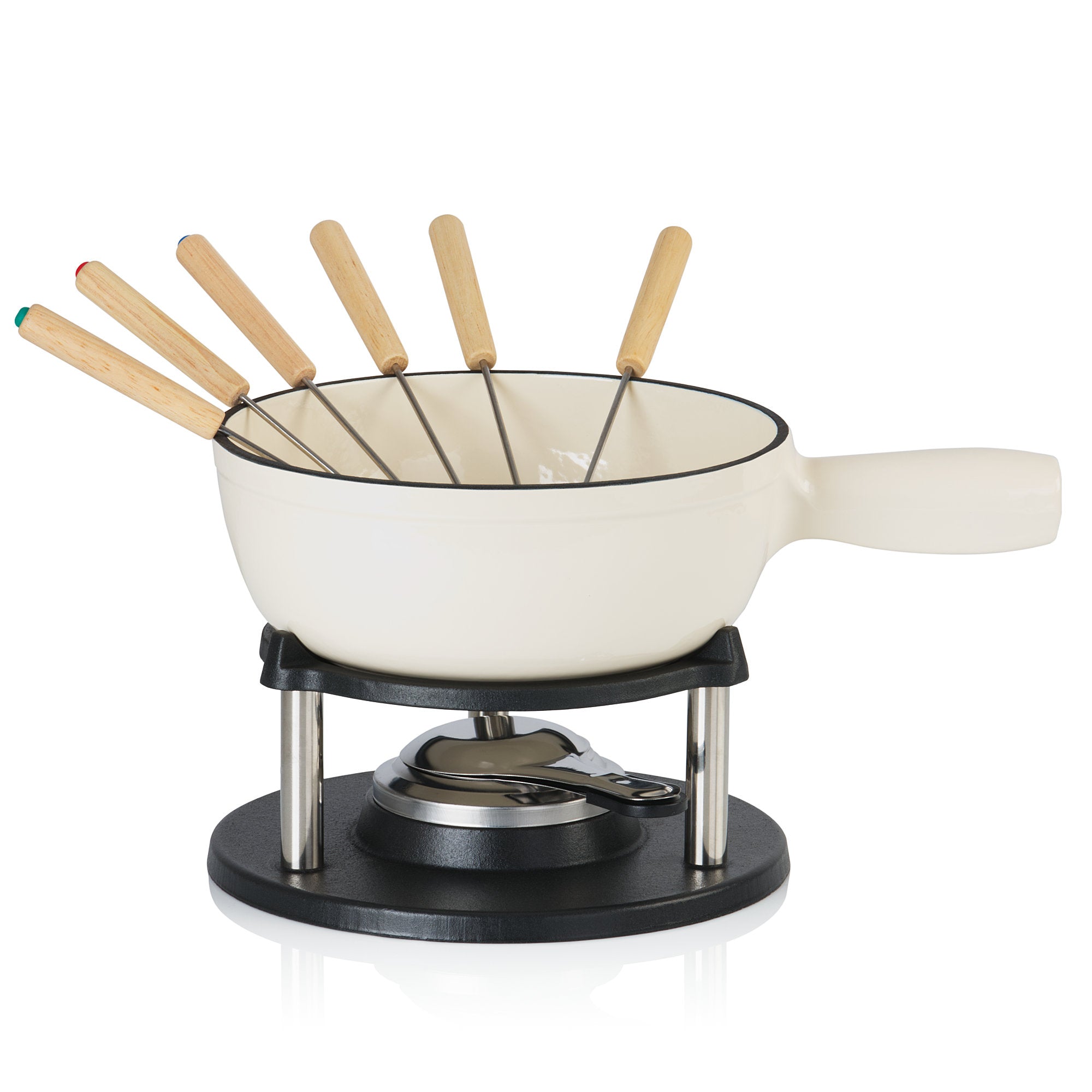 Fondue, Set 9-teilig, 2 Liter, Gusseisen, für 6 Personen