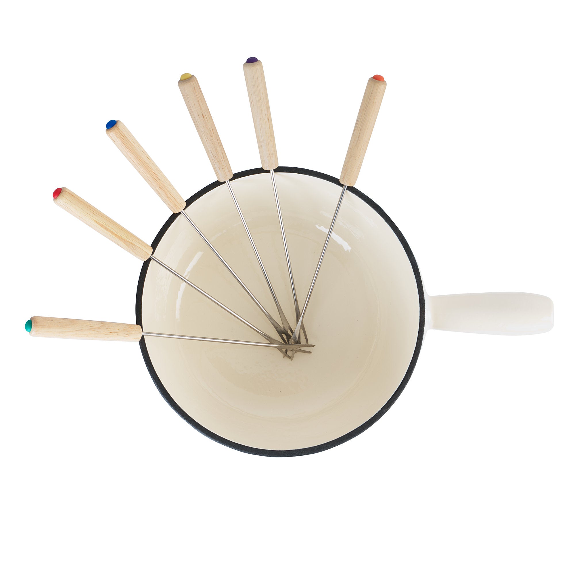 Fondue, Set 9-teilig, 2 Liter, Gusseisen, für 6 Personen