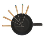 Fondue, Set 9-teilig, 2 Liter, Gusseisen, für 6 Personen