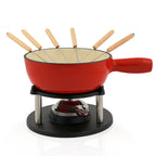 Fondue, Set 9-teilig, 2 Liter, Gusseisen, für 6 Personen