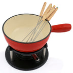 Fondue, Set 9-teilig, 2 Liter, Gusseisen, für 6 Personen