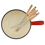 Fondue, Set 9-teilig, 2 Liter, Gusseisen, für 6 Personen