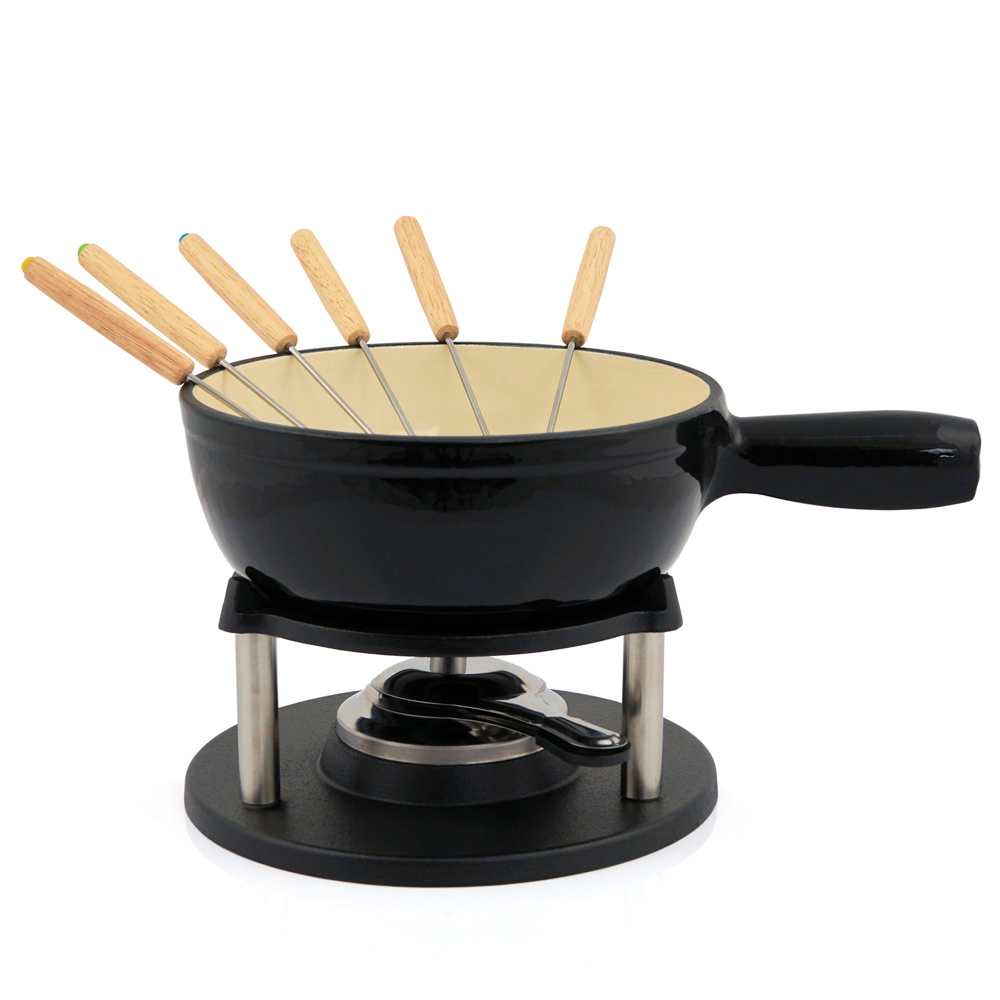 Fondue, Set 9-teilig, 2 Liter, Gusseisen, für 6 Personen