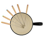 Fondue, Set 9-teilig, 2 Liter, Gusseisen, für 6 Personen