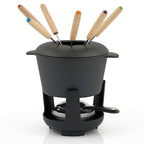 Fondue set, 13 pieces, 1 liter, cast iron, for 6 people