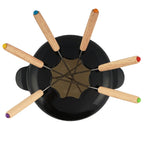 Fondue set, 13 pieces, 1 liter, cast iron, for 6 people