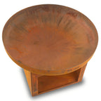 Fire bowl, Ø 70 cm, with wood storage compartment