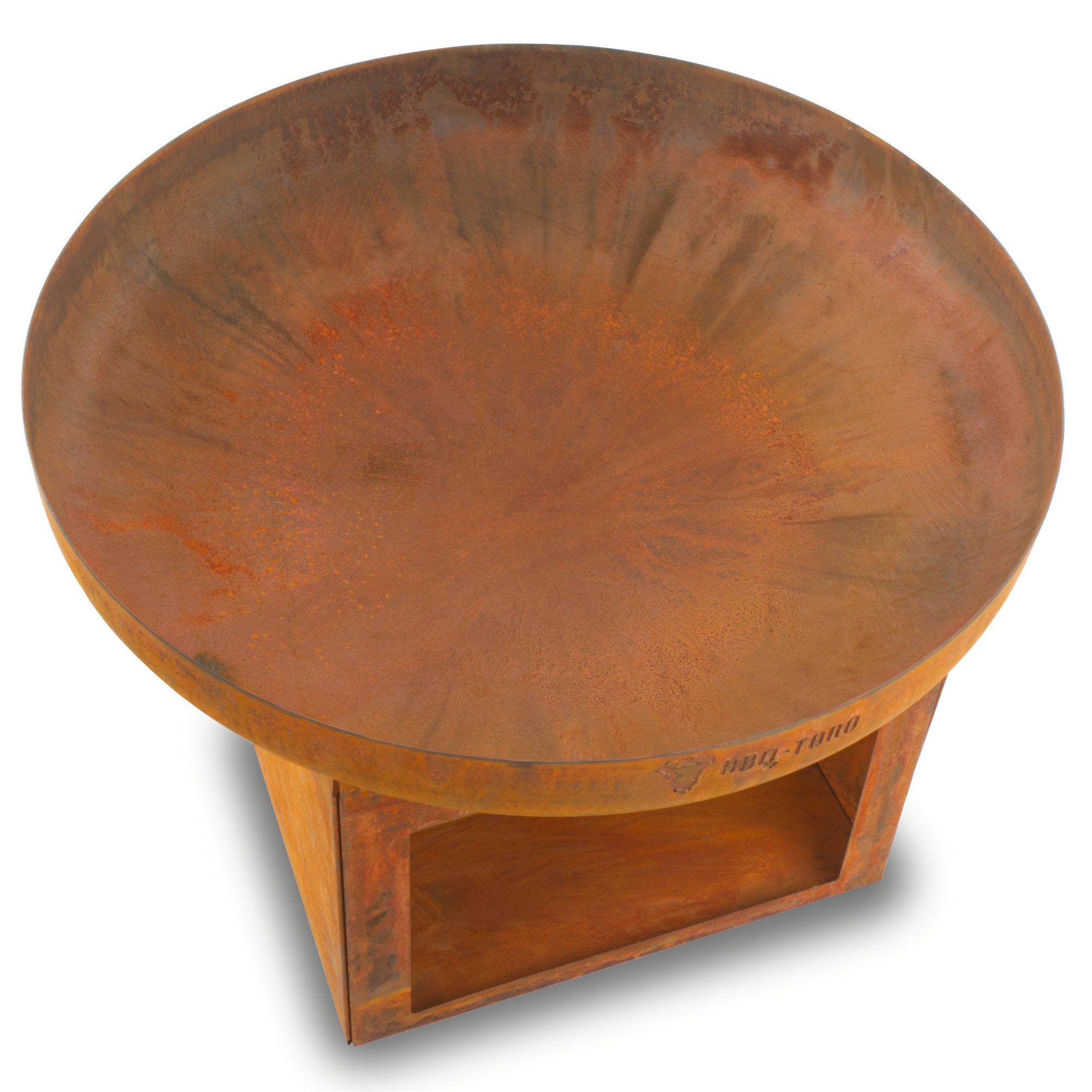 Fire bowl, Ø 70 cm, with wood storage compartment