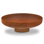 Brasero, aspect rouille, avec support