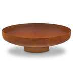Brasero, aspect rouille, avec support