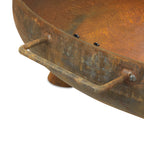 Fire bowl, Ø 60 cm, with wood storage compartment