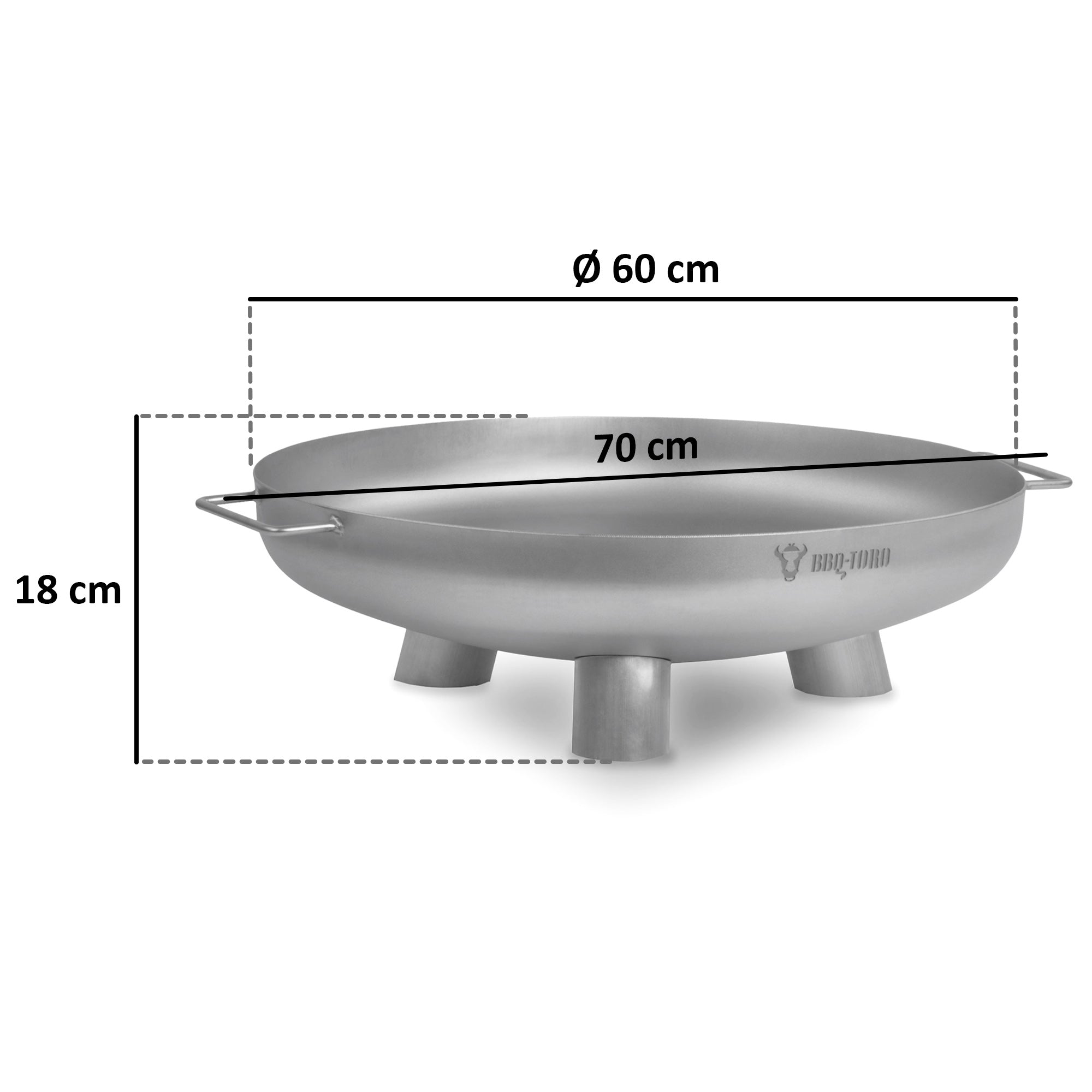 Brasero avec couvercle, Ø 60 cm, trépied