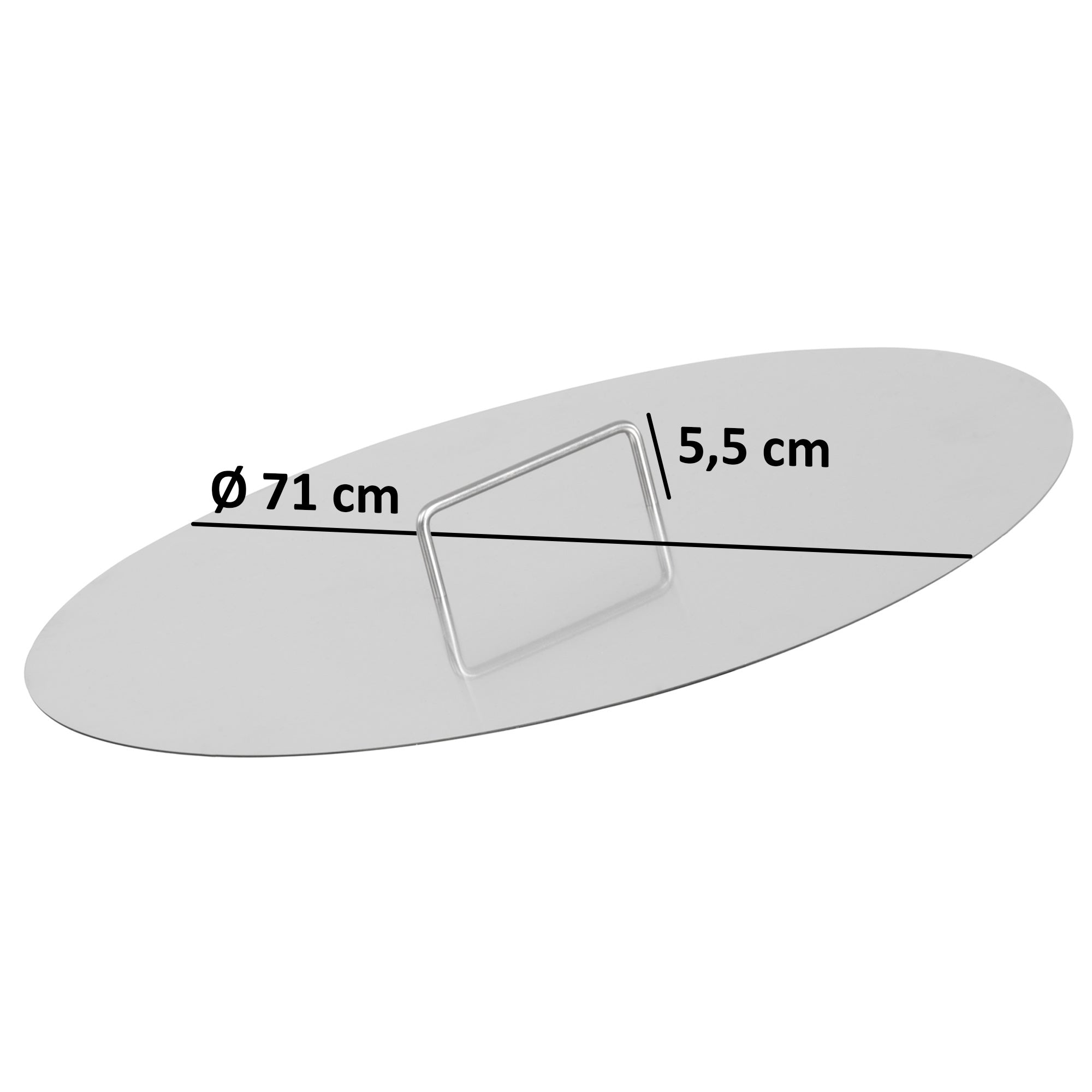 Deckel für Feuerschale, Ø 70 cm, Edelstahl