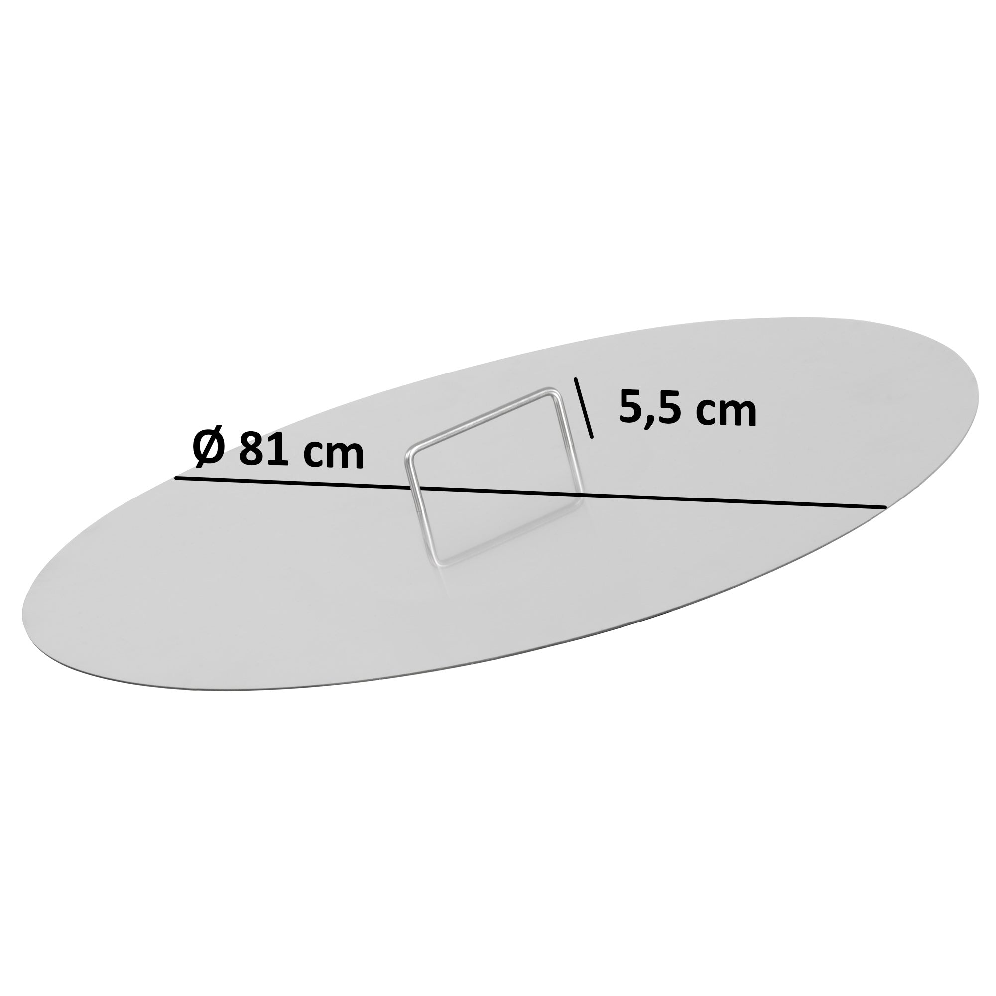 Couvercle pour brasero, Ø 80 cm, acier inoxydable