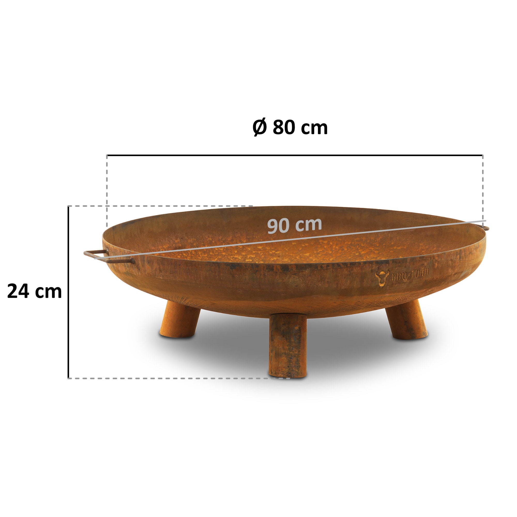 Fire bowl including lid, Ø 80 cm, tripod