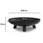 Fire bowl including lid, Ø 80 cm, tripod