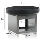 Fire bowl, Ø 60 cm, with wood storage compartment