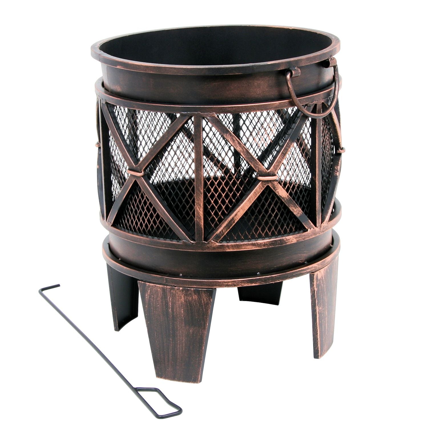 Panier à feu « Plum », Ø 42 cm, avec tisonnier