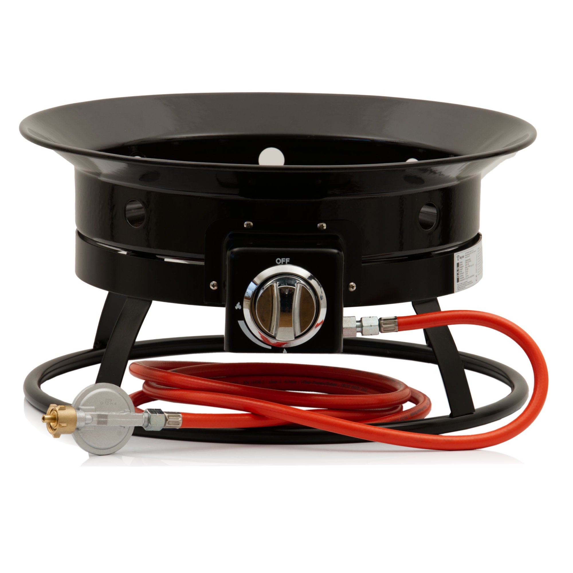 Foyer extérieur à gaz, Ø 48 cm, pierres de lave incluses