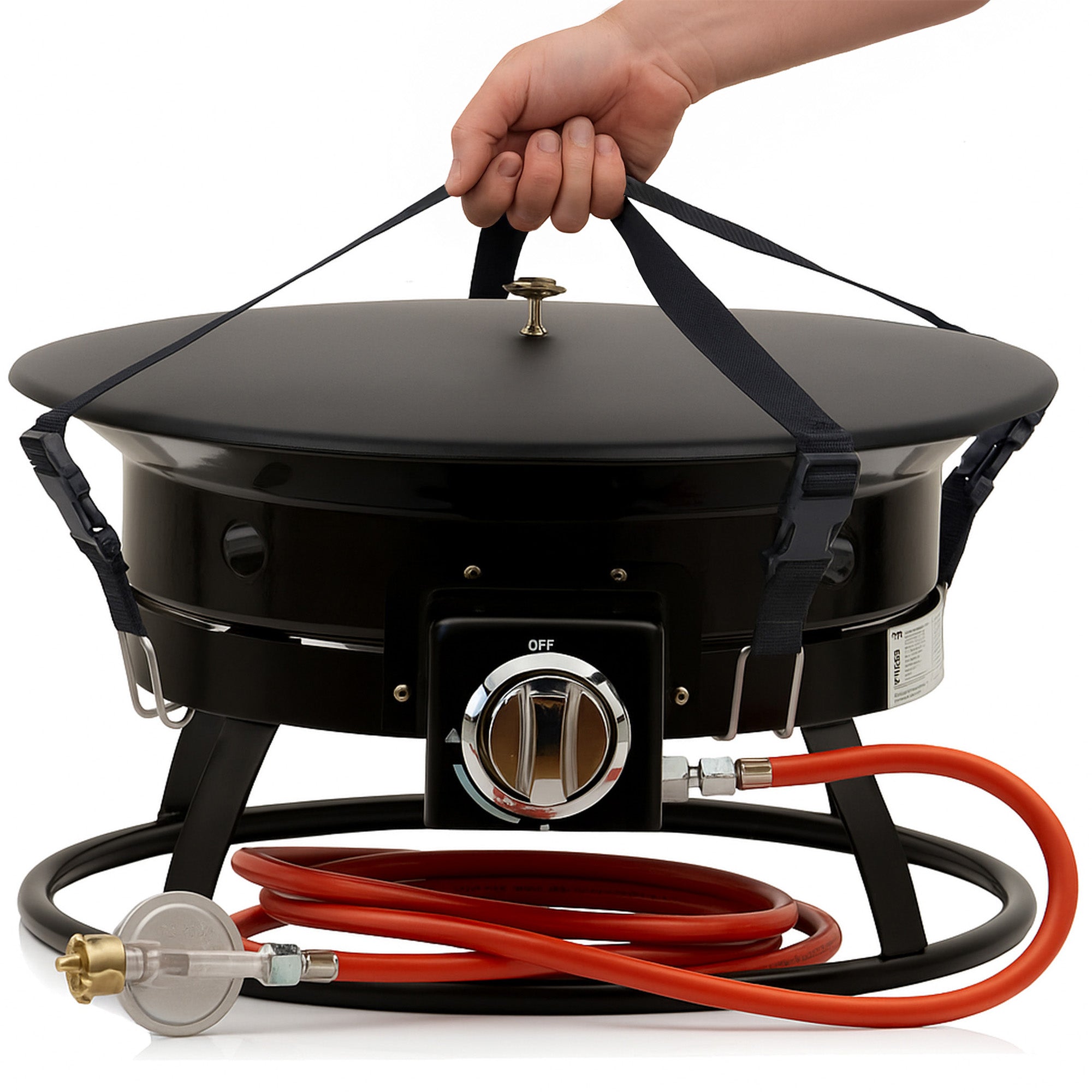 Gas Feuerstelle, Ø 48 cm, inkl. Lavasteinen