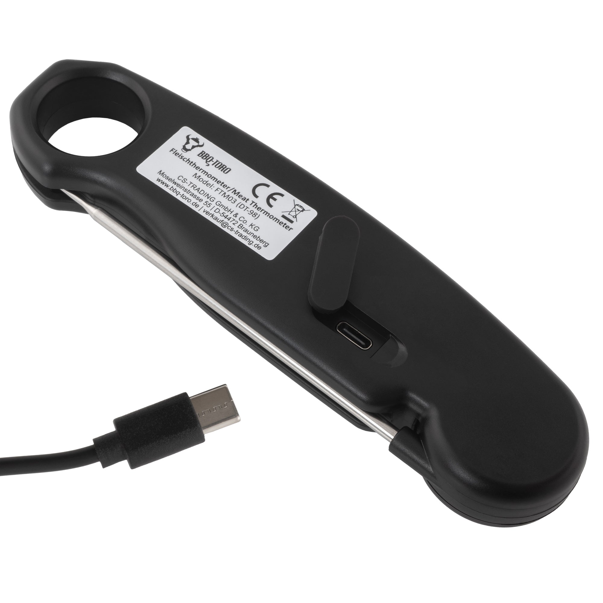 Rechargeable digital grill thermometer, -50°C to 300°C, including LCD display