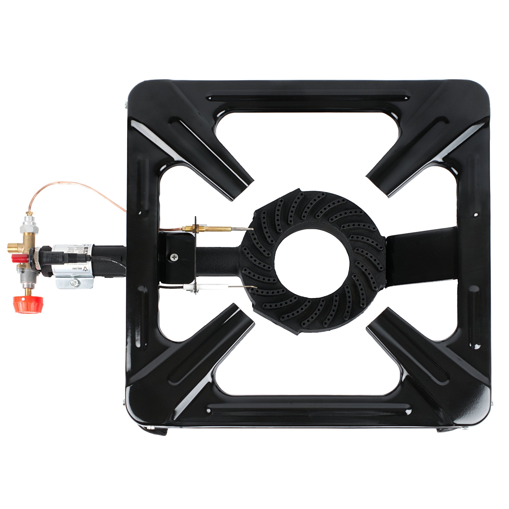 Gas cooker, cast iron, 1-ring gas burner, with piezo igniter, 40 x 40 x 15 cm