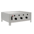 Plaque de cuisson professionnelle, acier inoxydable, 3 brûleurs, 64 x 52 x 27 cm