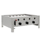 Plaque de cuisson professionnelle, acier inoxydable, 3 brûleurs, 64 x 52 x 27 cm