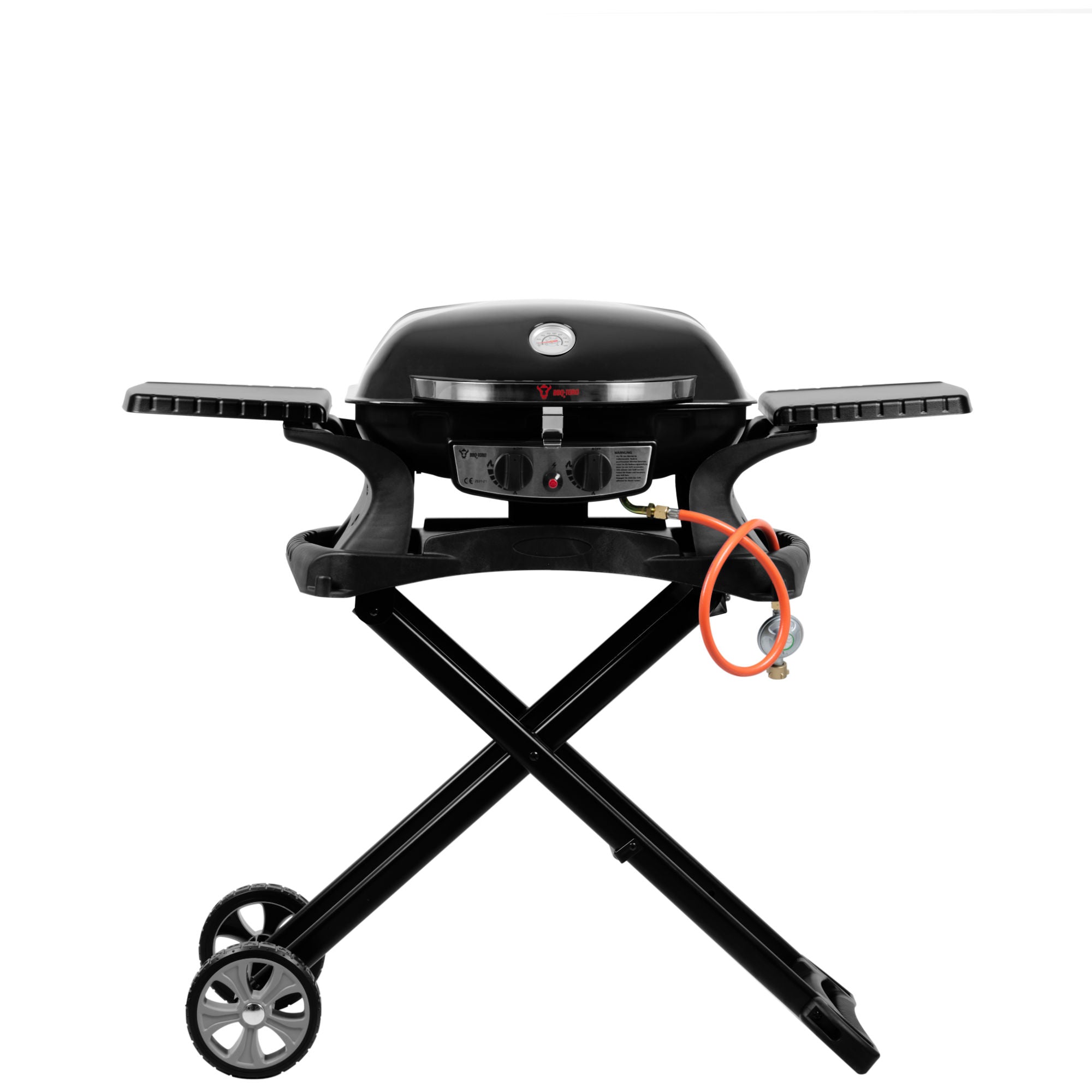 Tischgasgrill,  2 Brenner, tragbar, inkl. Grilltisch
