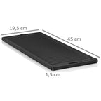 Wendeplatte, 45 x 19,5 cm, Gusseisen, emailliert, Grillplatte