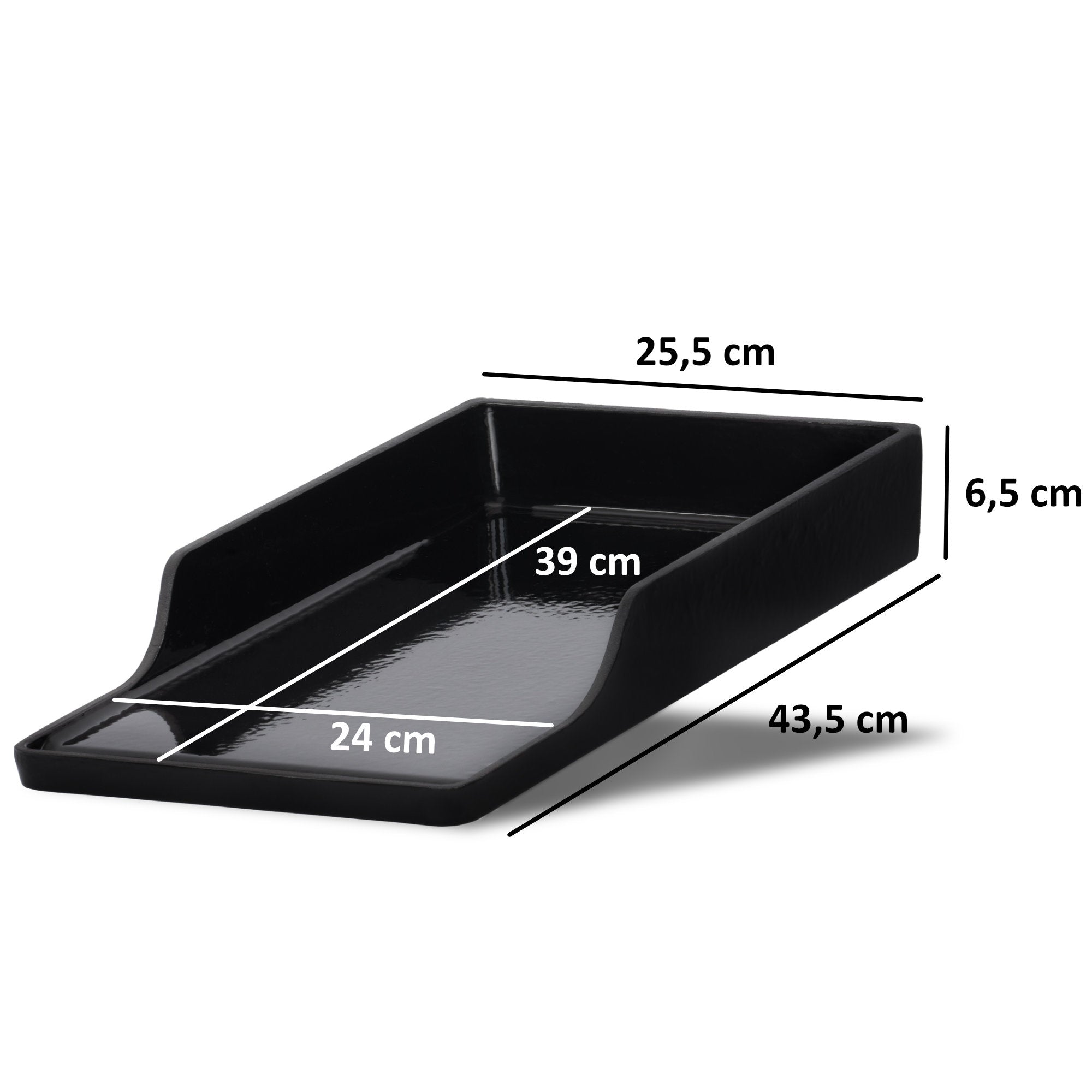 Plancha, 25,5 x 42,5 cm, Gusseisen, emailliert, Grillschale