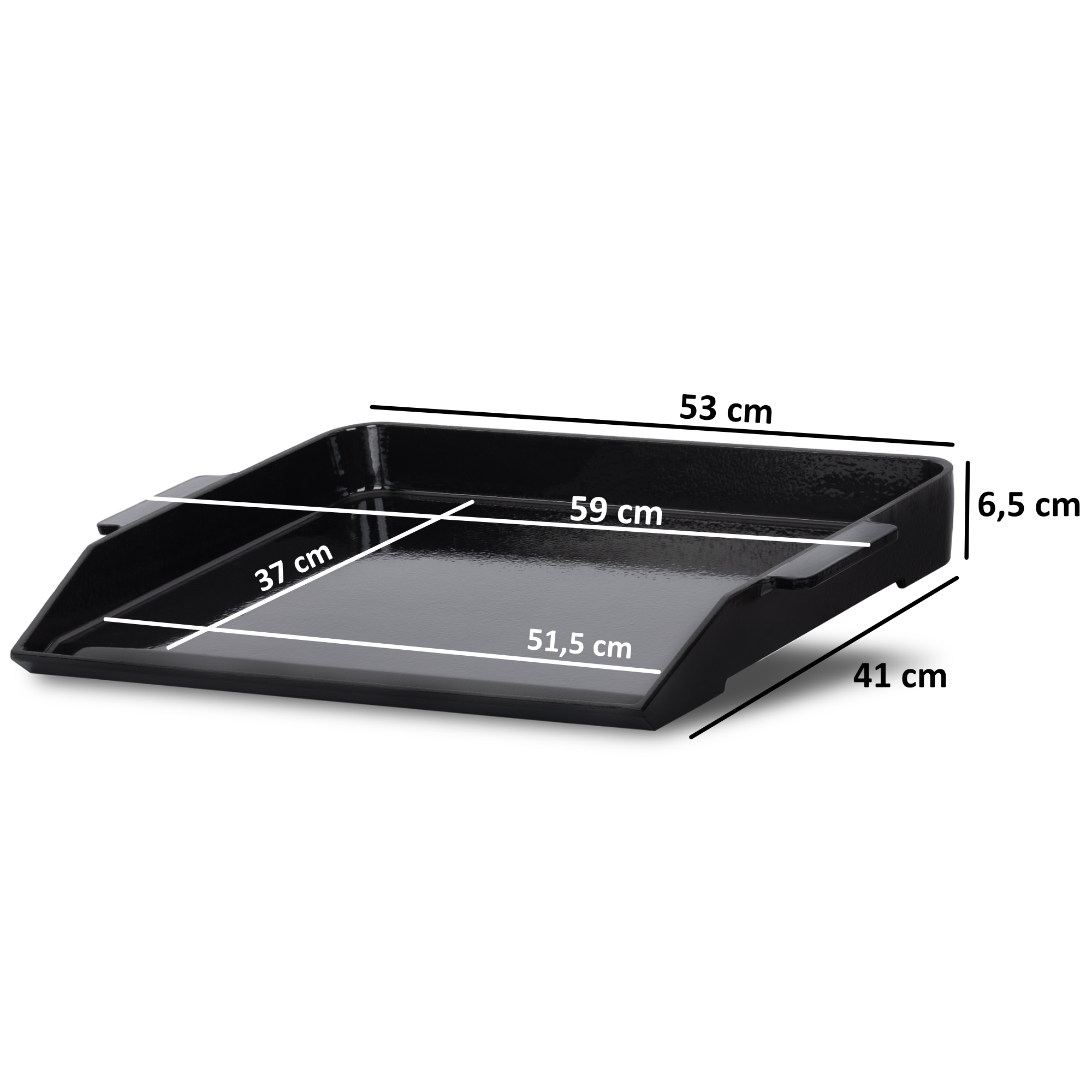 Plancha, 59 x 41 cm, Gusseisen, emailliert, Grillschale