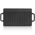 Wendeplatte, 40 x 20,5 cm, Gusseisen, pre-seasoned, mit Griffen, Grillplatte
