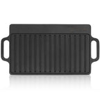 Wendeplatte, 40 x 20,5 cm, Gusseisen, pre-seasoned, mit Griffen, Grillplatte