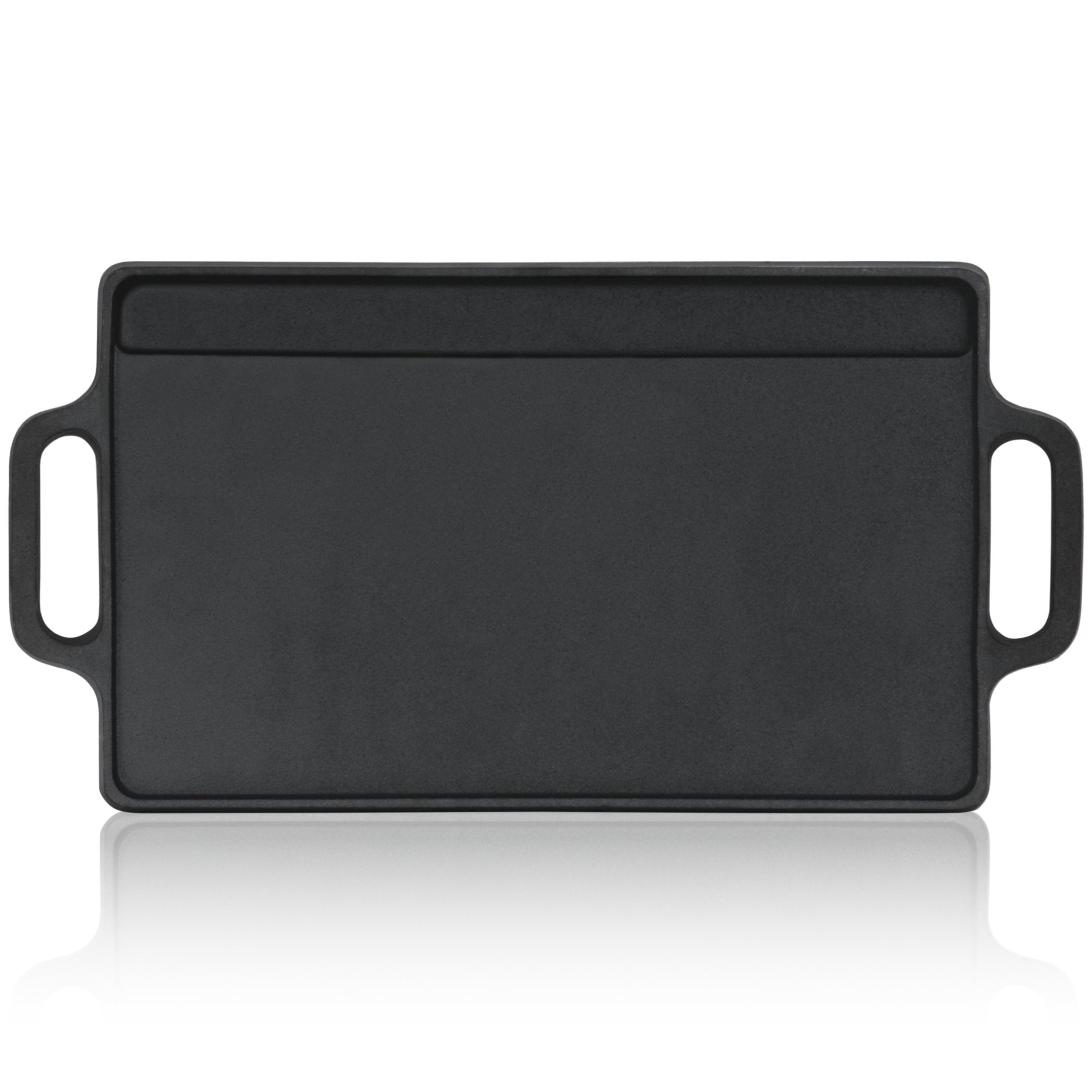 Wendeplatte, 40 x 20,5 cm, Gusseisen, pre-seasoned, mit Griffen, Grillplatte