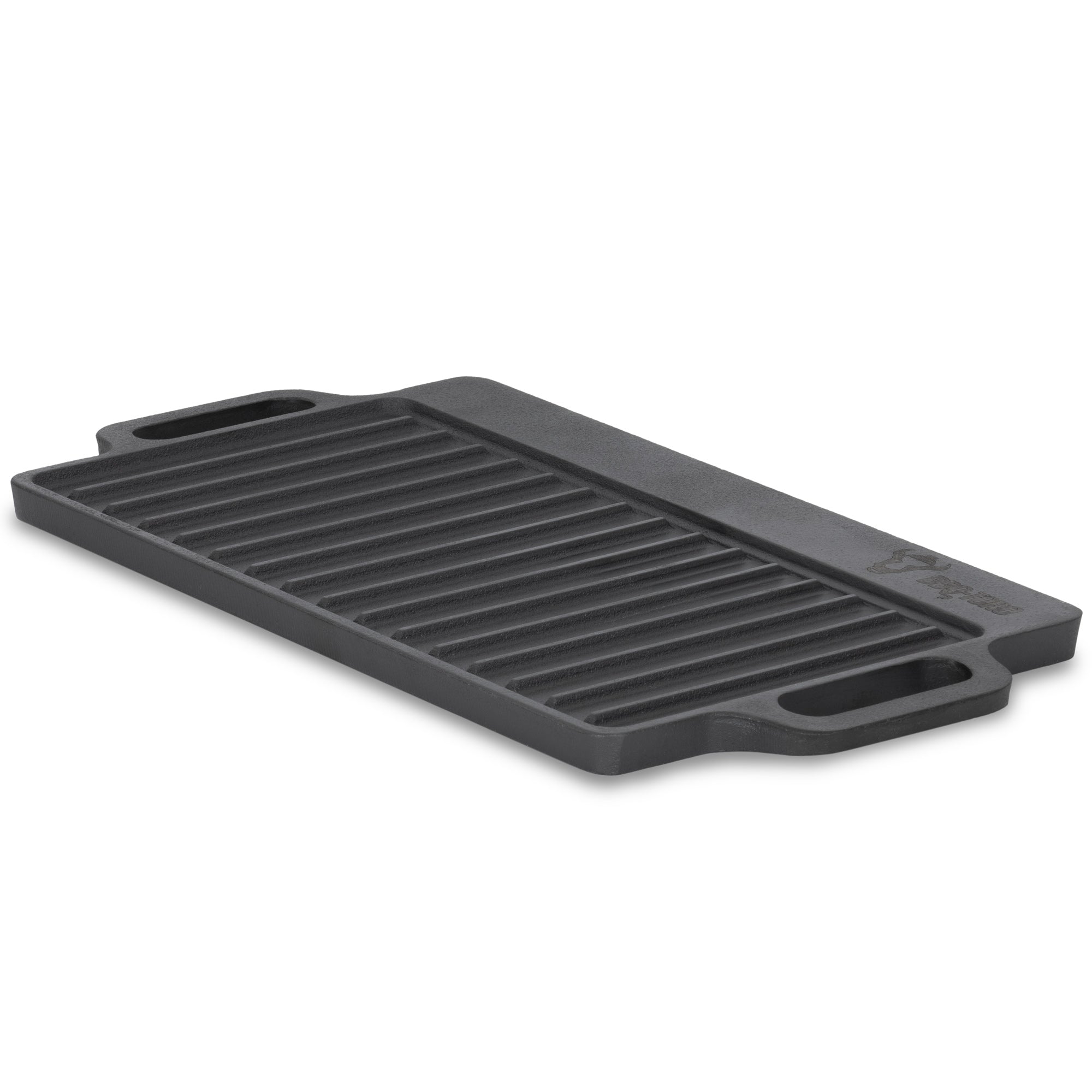 Wendeplatte, 40 x 20,5 cm, Gusseisen, pre-seasoned, mit Griffen, Grillplatte