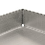 Plancha, Edelstahl, mit Eckenablauf, Grillschale