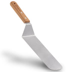 Plancha en acier inoxydable, comprenant spatule et rigole d'égouttage, plateau de cuisson