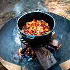 Grillrost, Gusseisen, mit 3 Beinen, rund