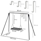 Grillschaukel, 10-teilig, inkl. 8 Haken
