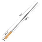 Grillspieße, 10er Set, Edelstahl, mit Holzgriff