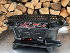Grill pot, 50 x 25 x 23 cm, cast iron, including grill grate, Hibachi style
