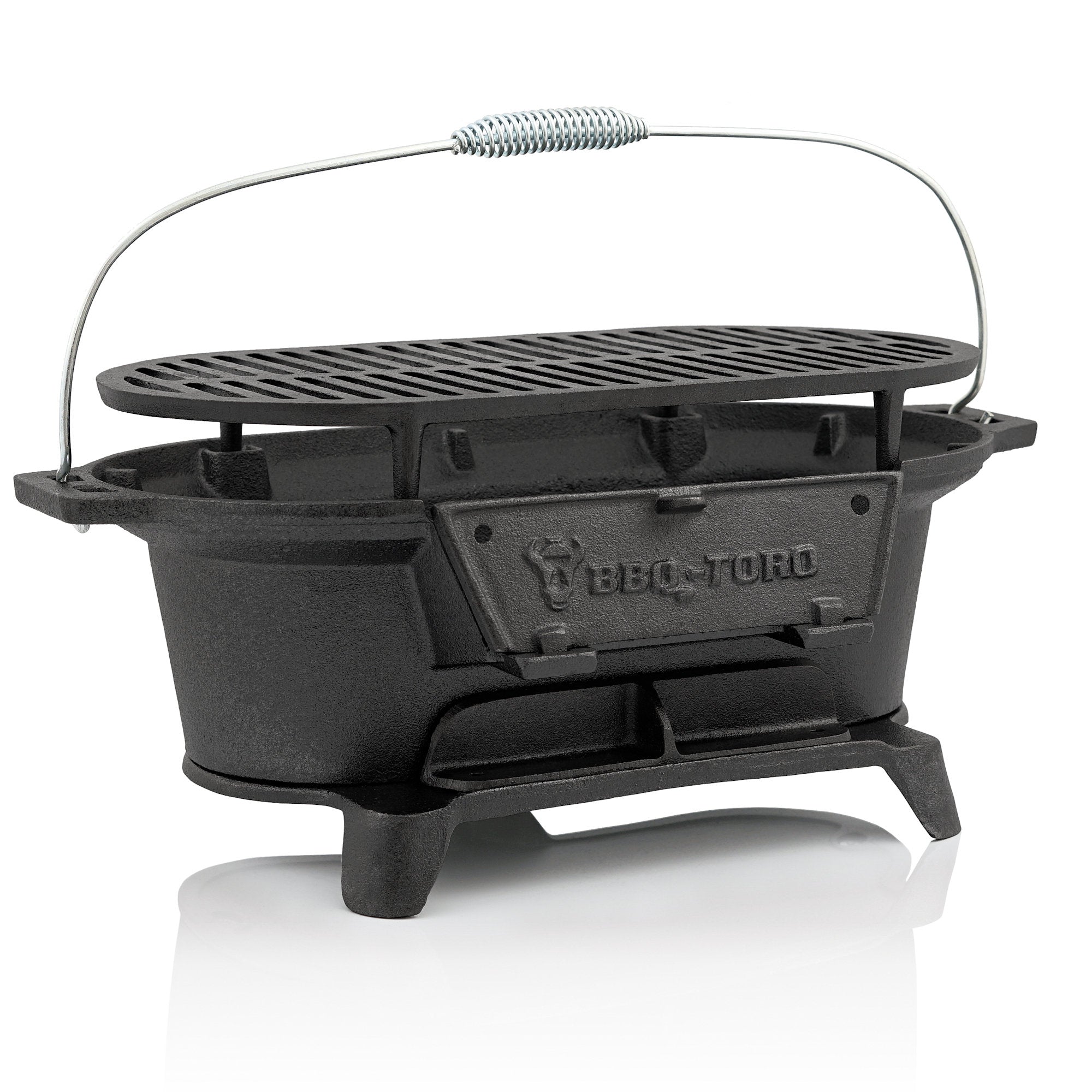 Grilltopf, 50 x 25 x 23 cm, Gusseisen, inkl. Grillrost, Hibachi Style