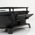 Grill pot, 50 x 25 x 23 cm, cast iron, including grill grate, Hibachi style
